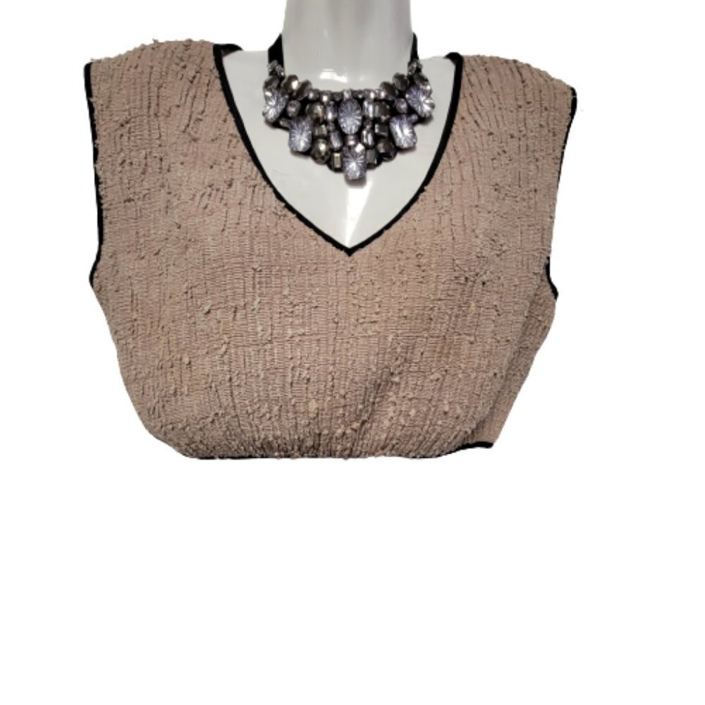 Brown Sleeveless Crop Top